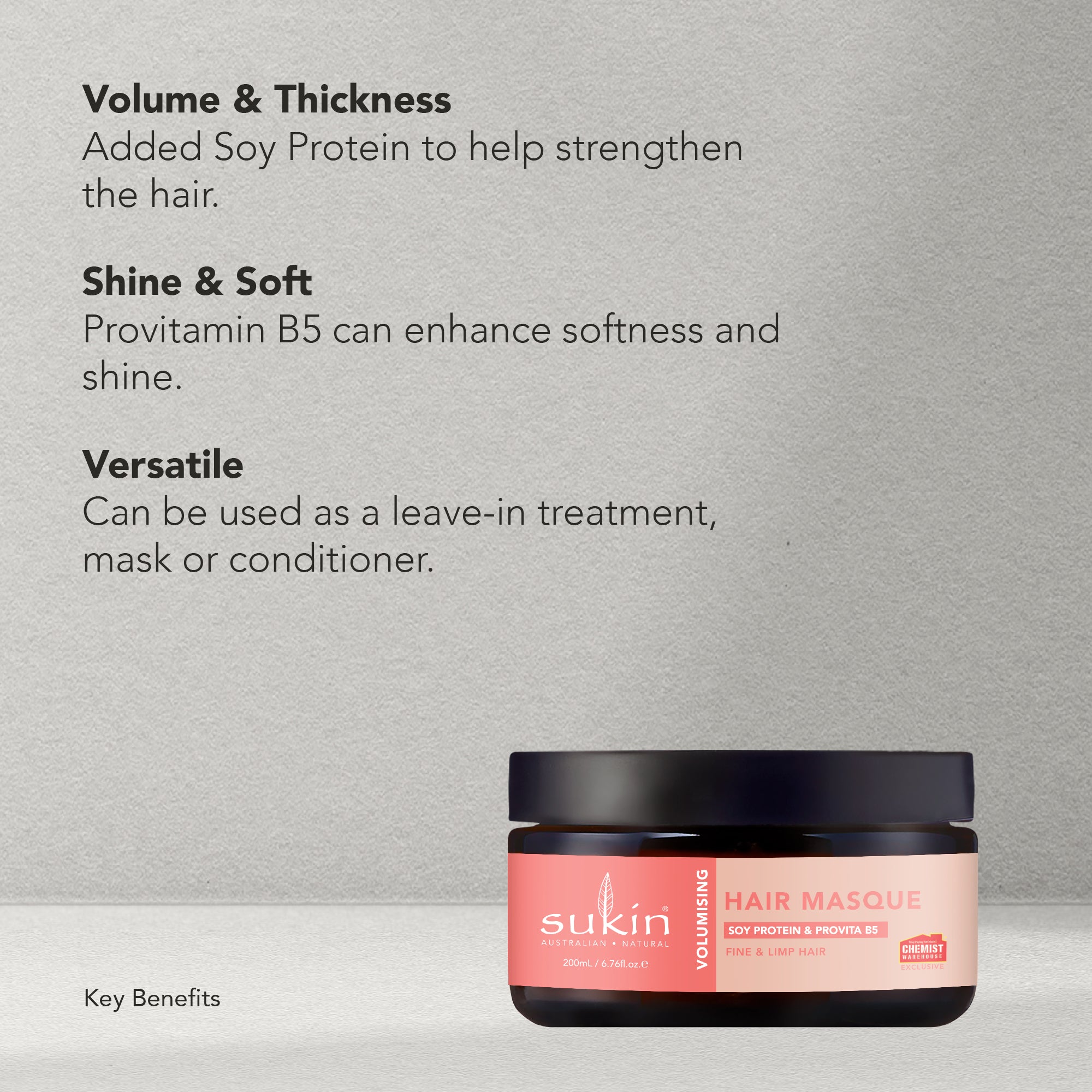 SUKIN VOLUMISING HAIR MASQUE | 200ML
